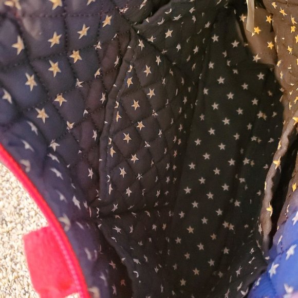 Red Handbag - Quilted - Faux Suede - Picture 5 of 7